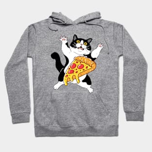 Funny Crazy Foodie Fast Food Lover Pizza Cat Hoodie